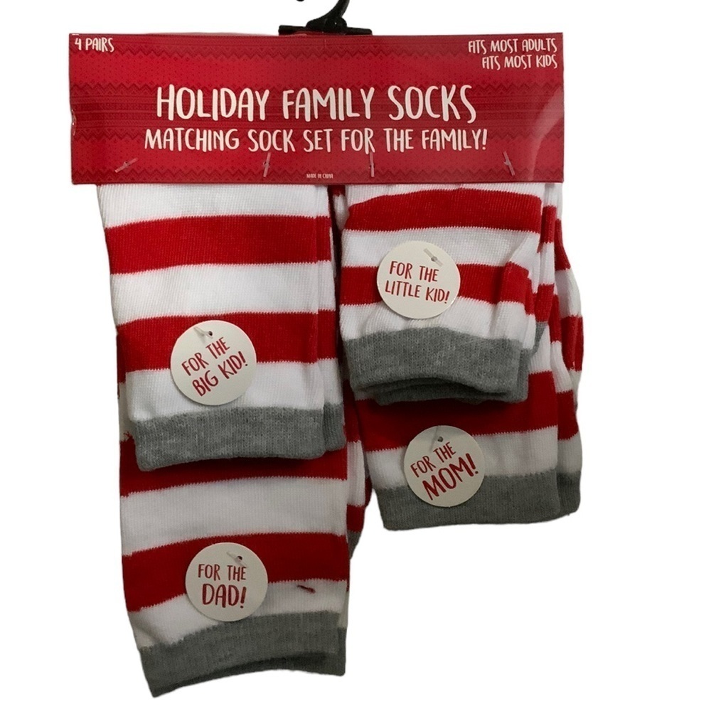 Holiday Family Christmas Socks Entire Family Socks 4 Pack - Picture 4 of 16